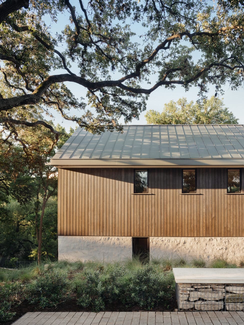 Studio Balcones designed the landscape for this quiet and modern home designed by Tim Cuppett Architects.